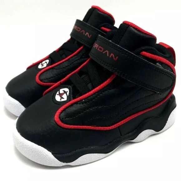 (B) Nike Air Jordan Pro Strong (TD) - Little Kids' 6C - Black/Red (DC7910 061)